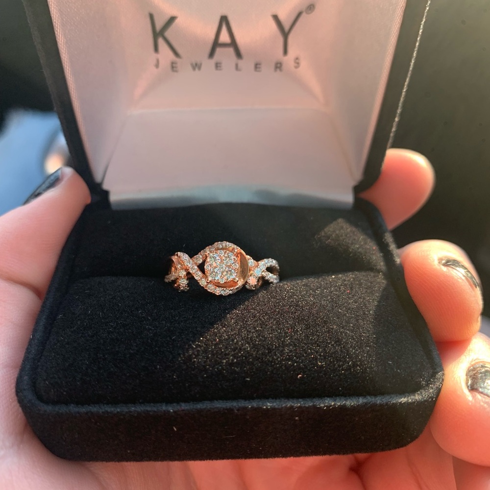 Kay Jewelers Rose Gold and Silver Women's Ring
